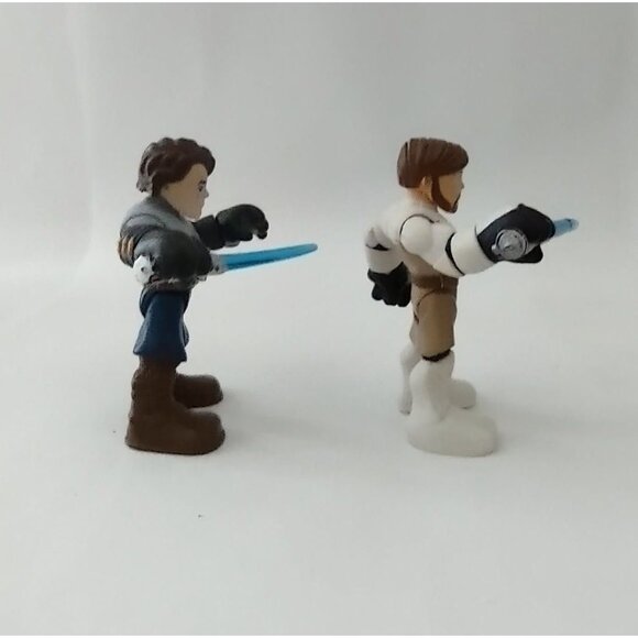 Star Wars Playskool Jedi Force Obi-Wan Kenobi & Anakin Skywalker 2-Pack Mini-Fig - Picture 5 of 10